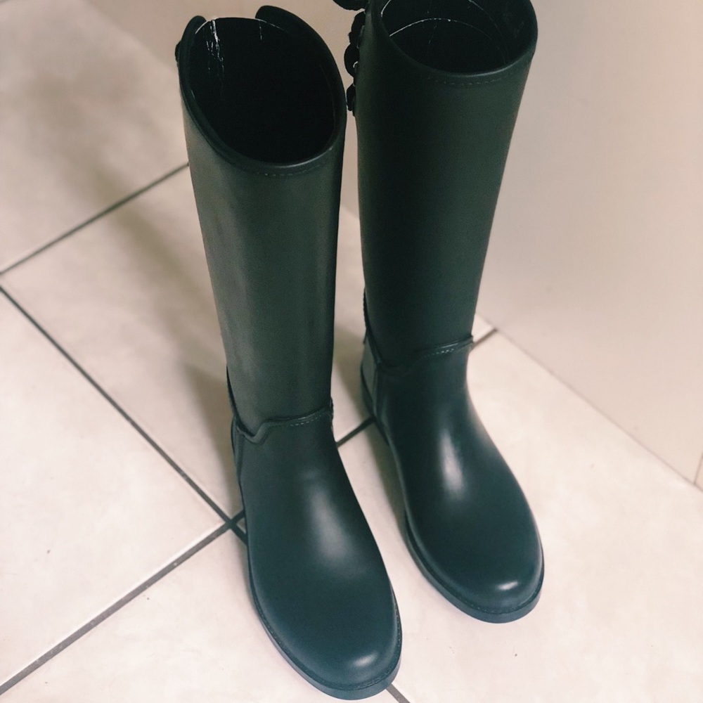 Coach Black Rain Boots size 7